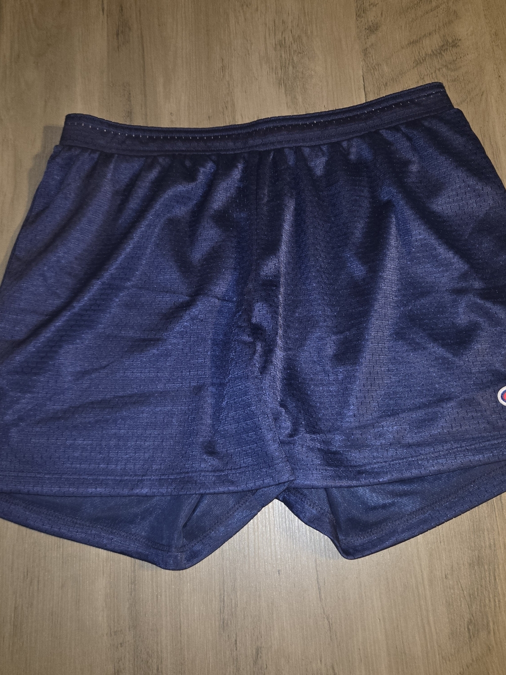 Champion Navy Blue Mesh Gym Athletic Shorts Small C Logo